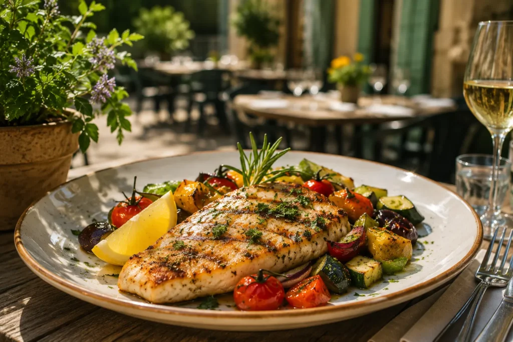 Plat provençal au restaurant du Camping Saint Gabriel dans les Alpilles