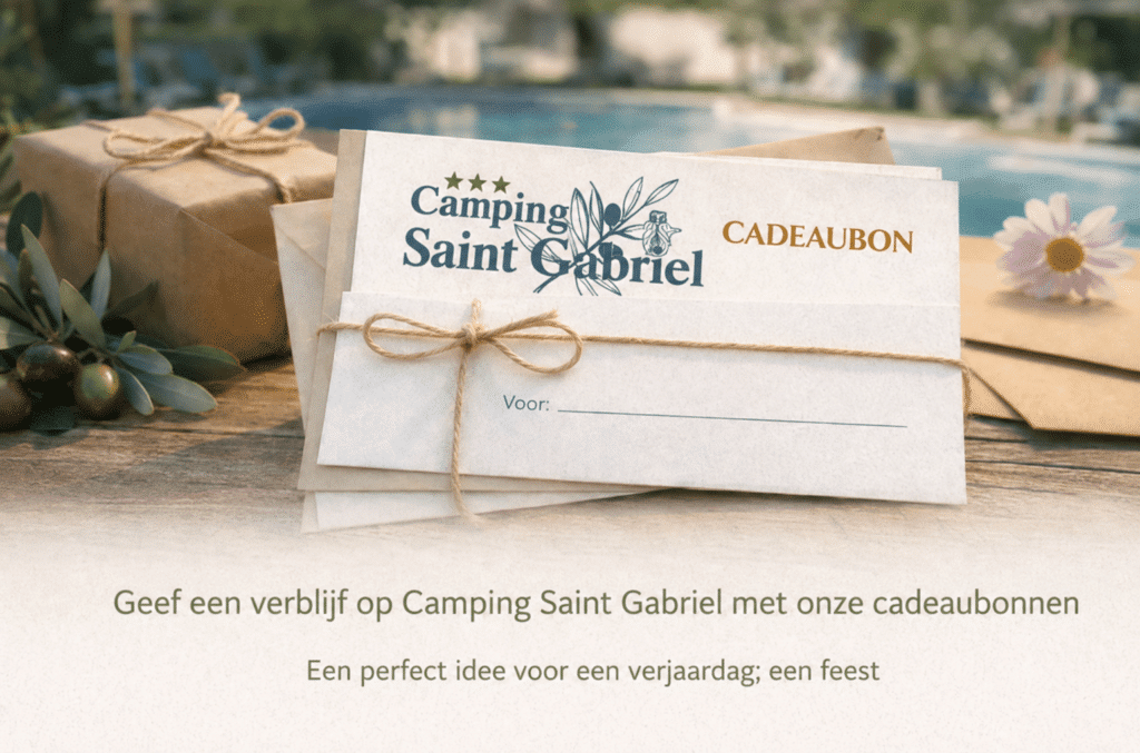 Cadeaubonnen van Camping Saint Gabriel voor een verblijf in de Provence
