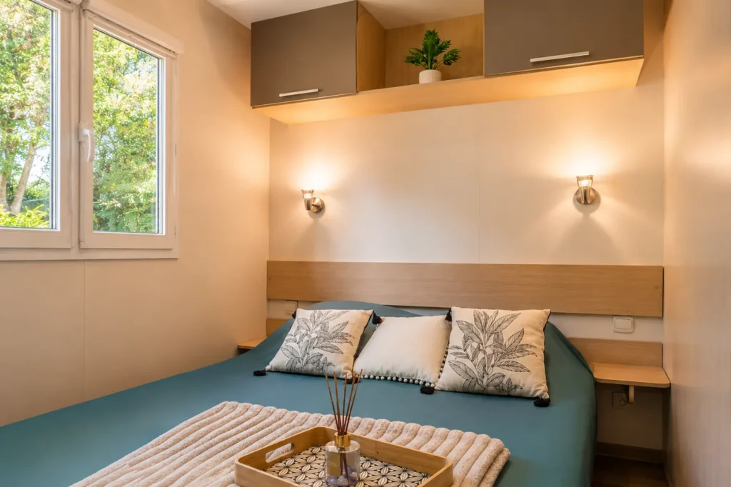 Camping Saint Gabriel : Chambre 1 Mobil Home Cosy Camping St Gabriel