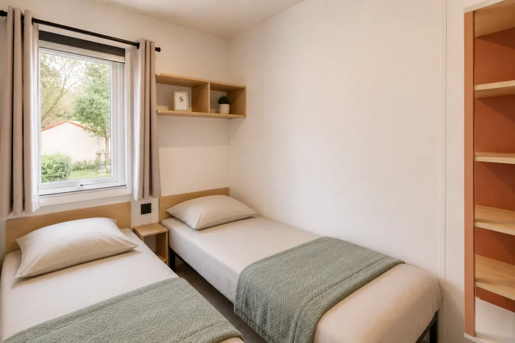 Camping Saint Gabriel : Chambre 2 Mobil Home 3 Chambres Camping Saint Gabriel