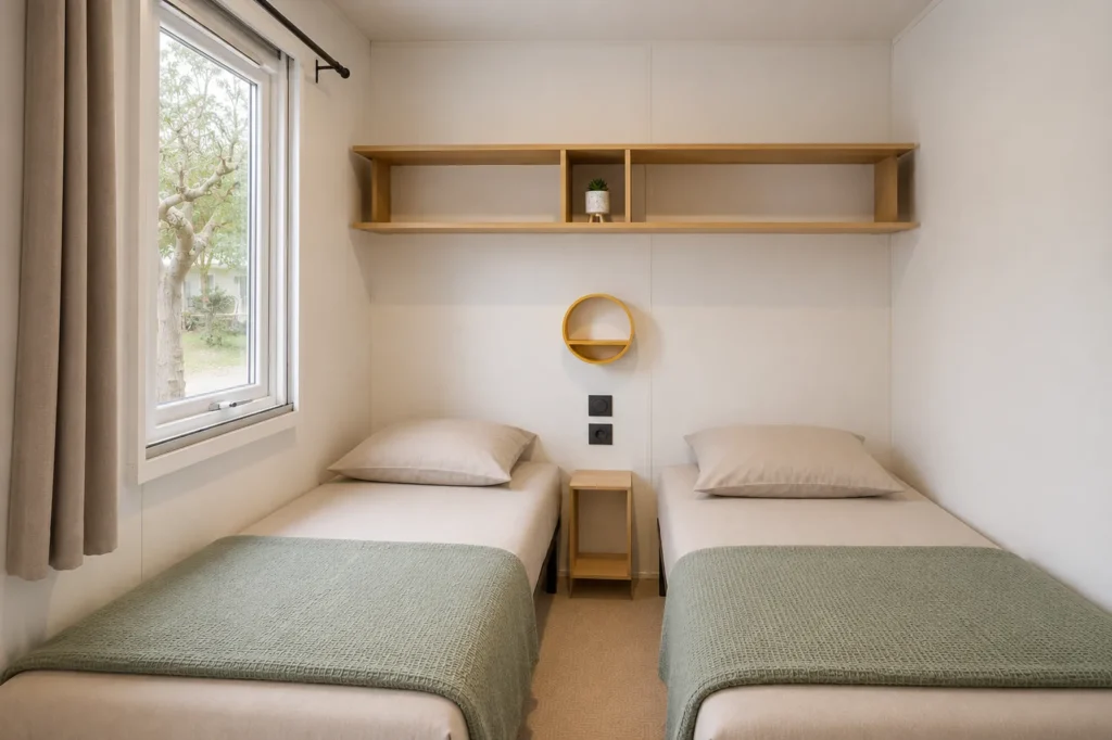 Camping Saint Gabriel : Chambre 3 Mobil Home 3 Chambres Camping Saint Gabriel