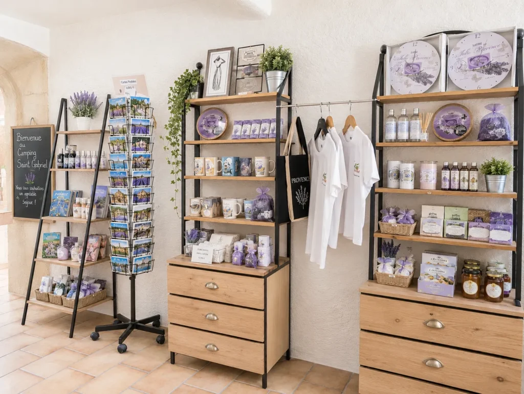 Épicerie et boutique de produits locaux au Camping Saint Gabriel à Tarascon
