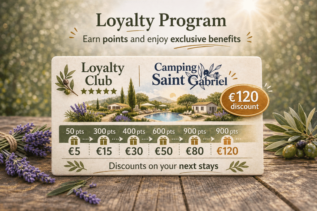 Camping Saint Gabriel loyalty program with exclusive discounts and benefits