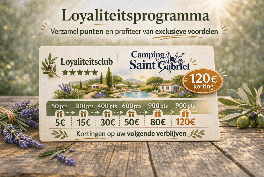 Loyaliteitsprogramma van Camping Saint Gabriel met exclusieve kortingen en voordelen