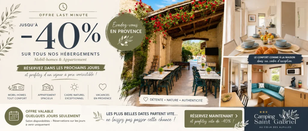 promotion -40% réservation dernière minute
