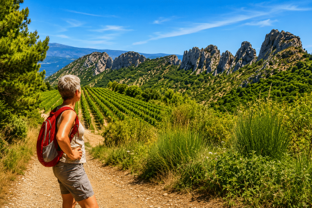 Randonnée dans les paysages des Alpilles en Provence