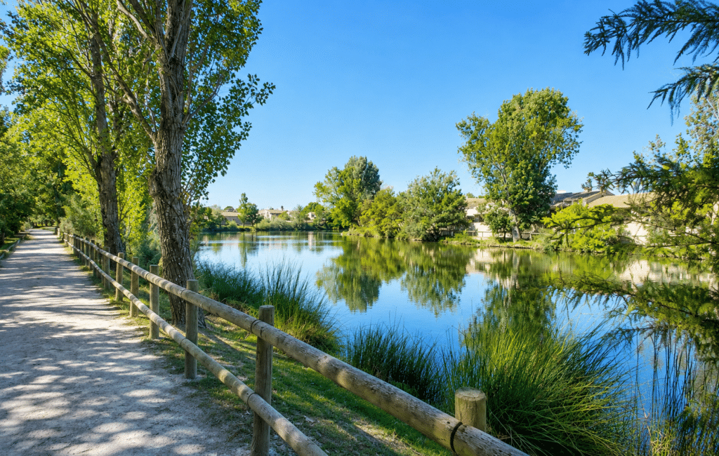 Promenade au bord de l’eau à Saint-Martin-de-Crau près des Alpilles